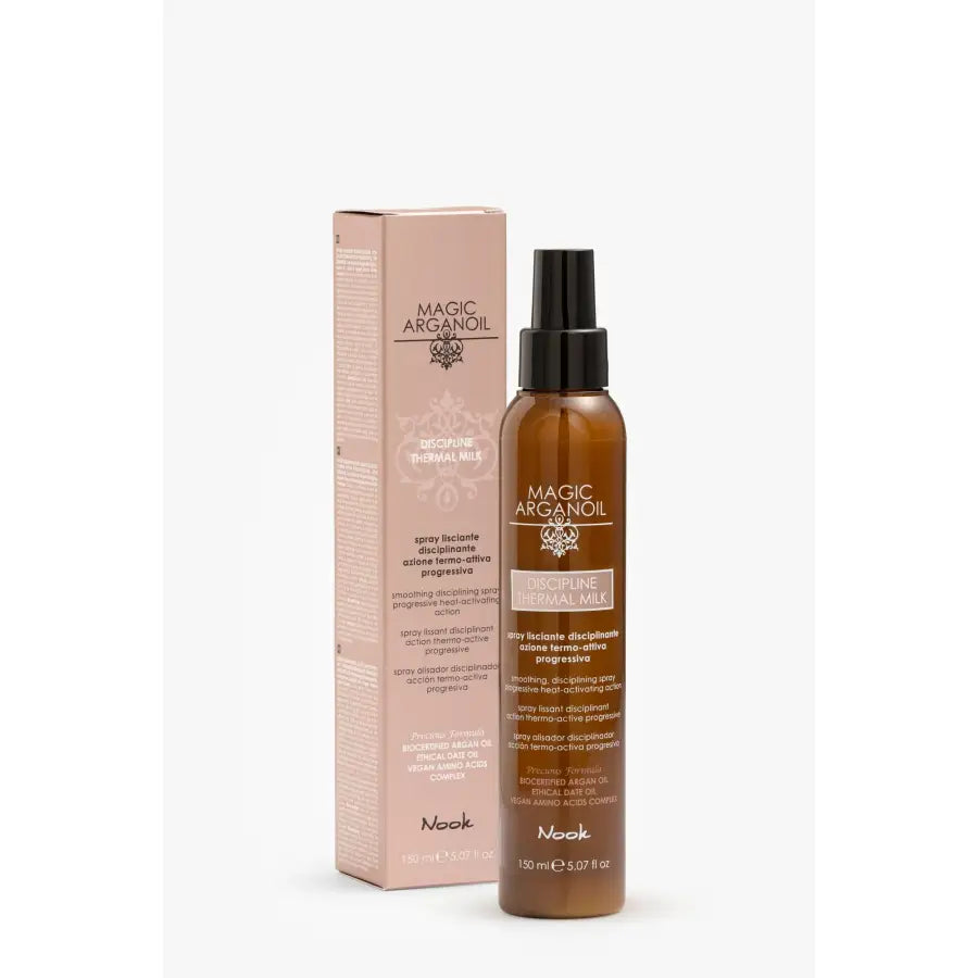 Lapte Disciplinant cu Acțiune Termică și Complex Vegan de Amoniacizi Nook Magic ArganOil Discipline 150ml - 150 ml - Păr