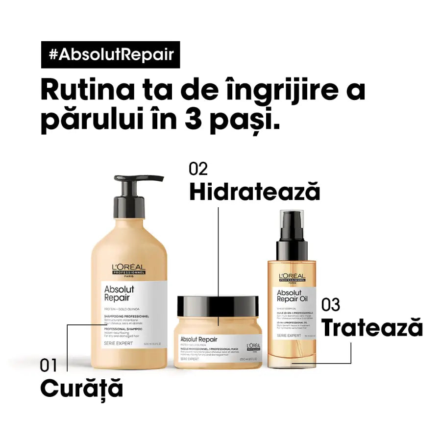 L’Oréal Professionnel Absolut Repair Lipidium– Șampon Regenerant pentru Păr Deteriorat - Păr