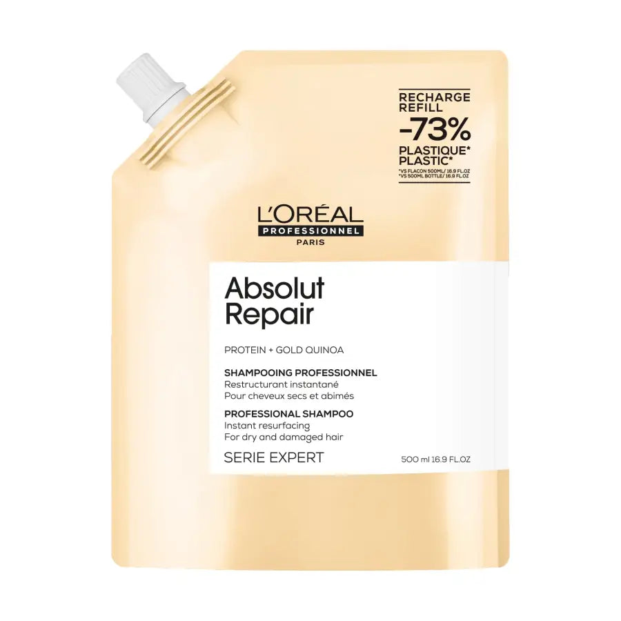 L’Oréal Professionnel Absolut Repair Lipidium– Șampon Regenerant pentru Păr Deteriorat - Rezervă 500 ml - Păr