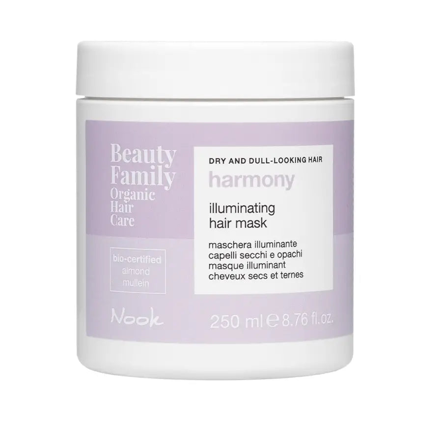 Mască Organică Pentru Hidratarea Părului Tern Și Lipsit De Strălucire Nook Beauty Family Harmony Illuminating Hair Mask