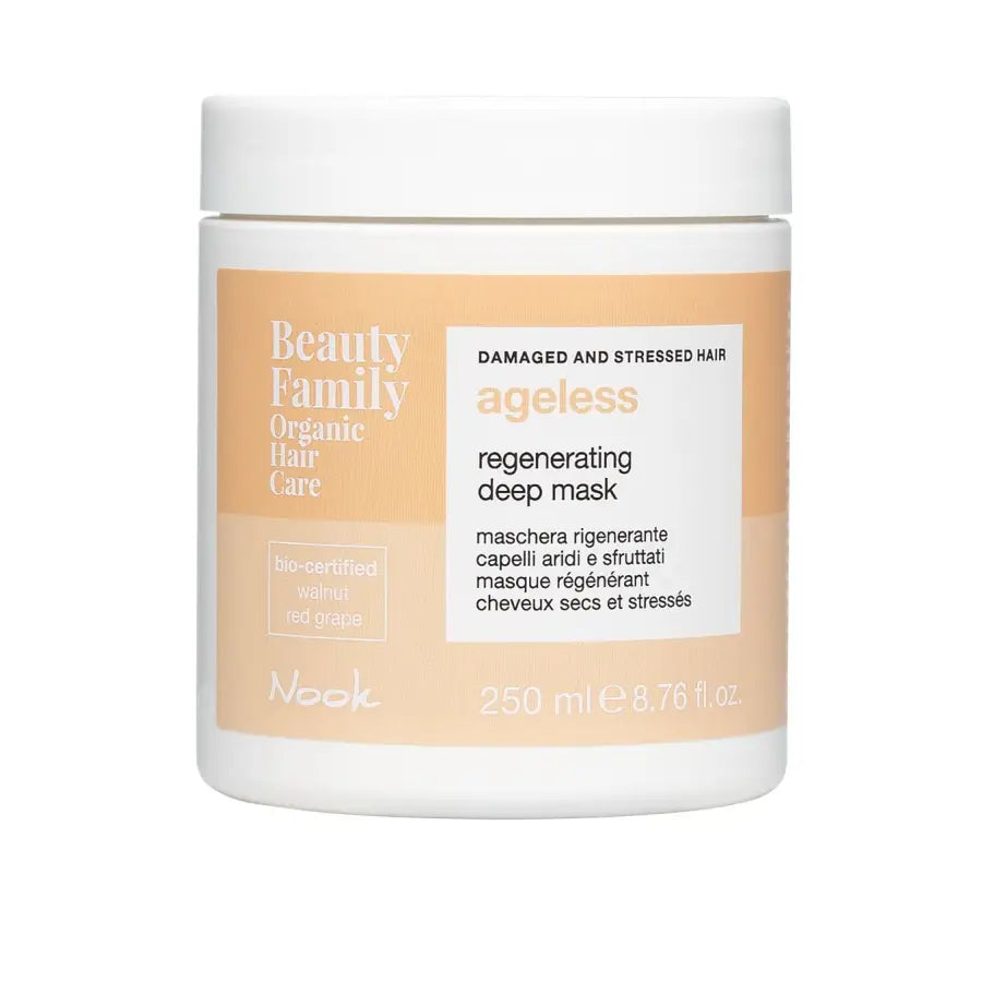 Mască Organică Pentru Regenerarea Părului Uscat Și Deteriorat Nook Beauty Family Ageless Regenerating Deep Mask 250ml