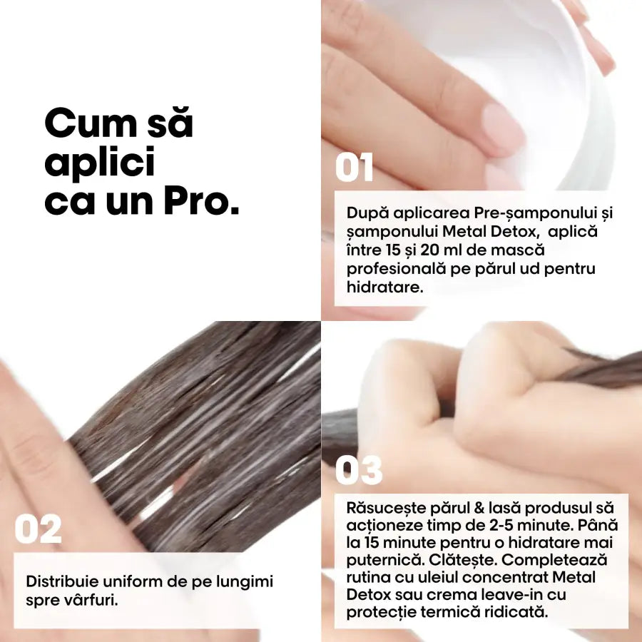 Mască Profesională L’Oréal Professionnel Metal Detox – Protecție Anti-Depunere Hrănire Intensă & Strălucire - Păr