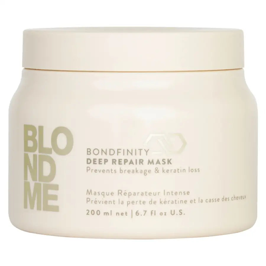 Mască Reparatorare Intensivă Schwarzkopf BLONDME Bondfinity Deep Repair – Reconstrucție Permanentă pentru Păr Blond