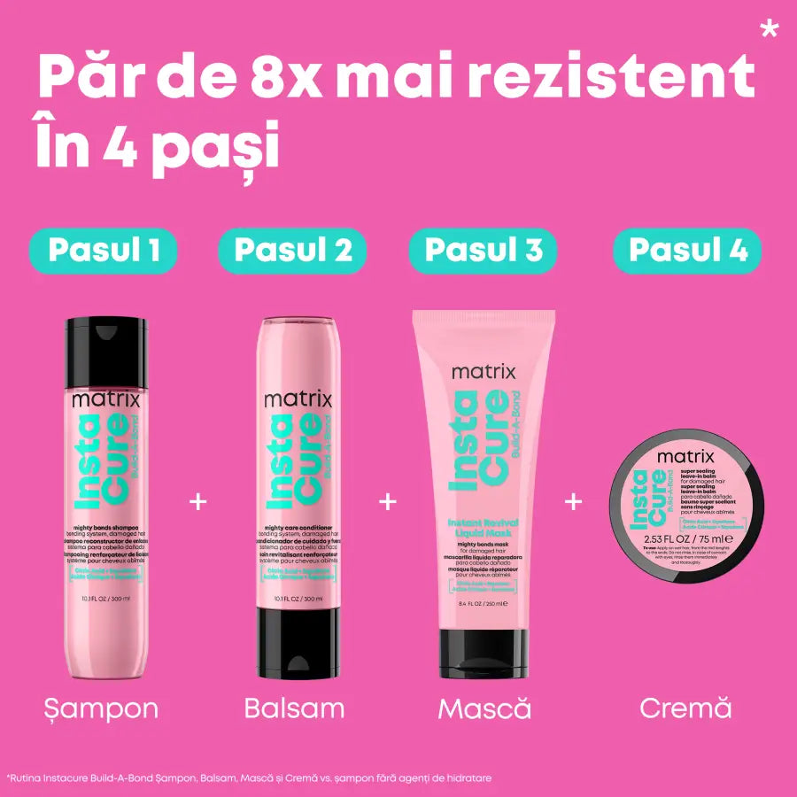 Matrix Instacure Build-A-Bond Mighty Bonds – Șampon Reparator pentru Păr Deteriorat 300ml - Păr