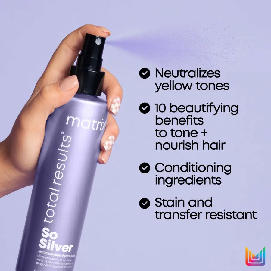 Matrix So Silver Toning Spray – Spray Leave-In pentru Neutralizarea Tonurilor Galbene 200ml - Păr