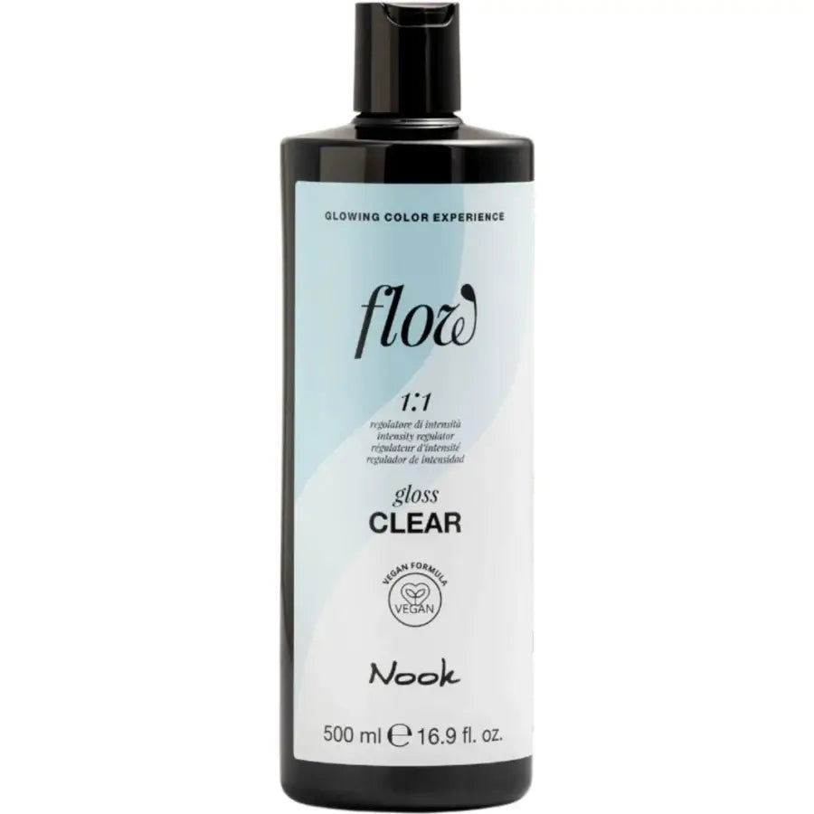 Nook Flow GLOSS CLEAR 500ml – Intensificator de strălucire & personalizator de culoare cu formulă vegană și pH