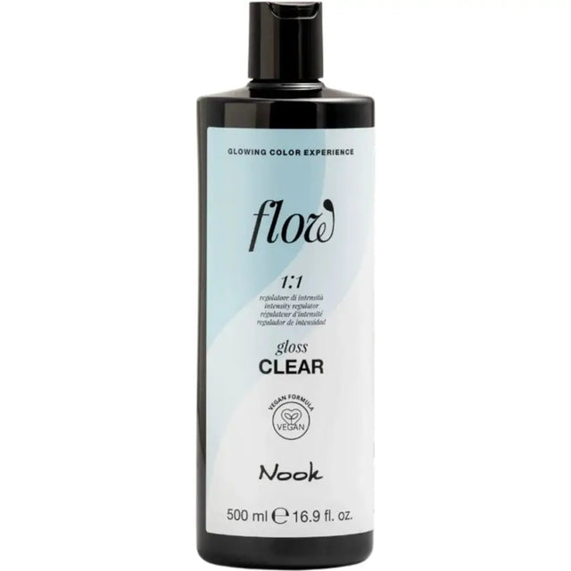 Nook Flow GLOSS CLEAR 500ml – Intensificator de strălucire & personalizator de culoare cu formulă vegană și pH