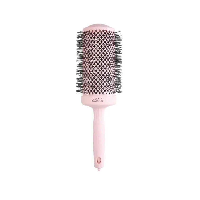 Olivia Garden Expert Blowout Speed Wavy Bristles Pastel Pink – Perie Profesională Rotundă Pastel Pink cu Peri Ondulați