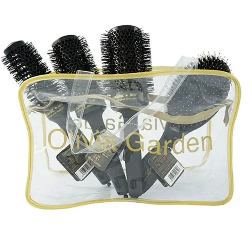 Olivia Garden Set de 4 Perii De Păr Expert Blowout Shine Black Label (25+35+45+55)