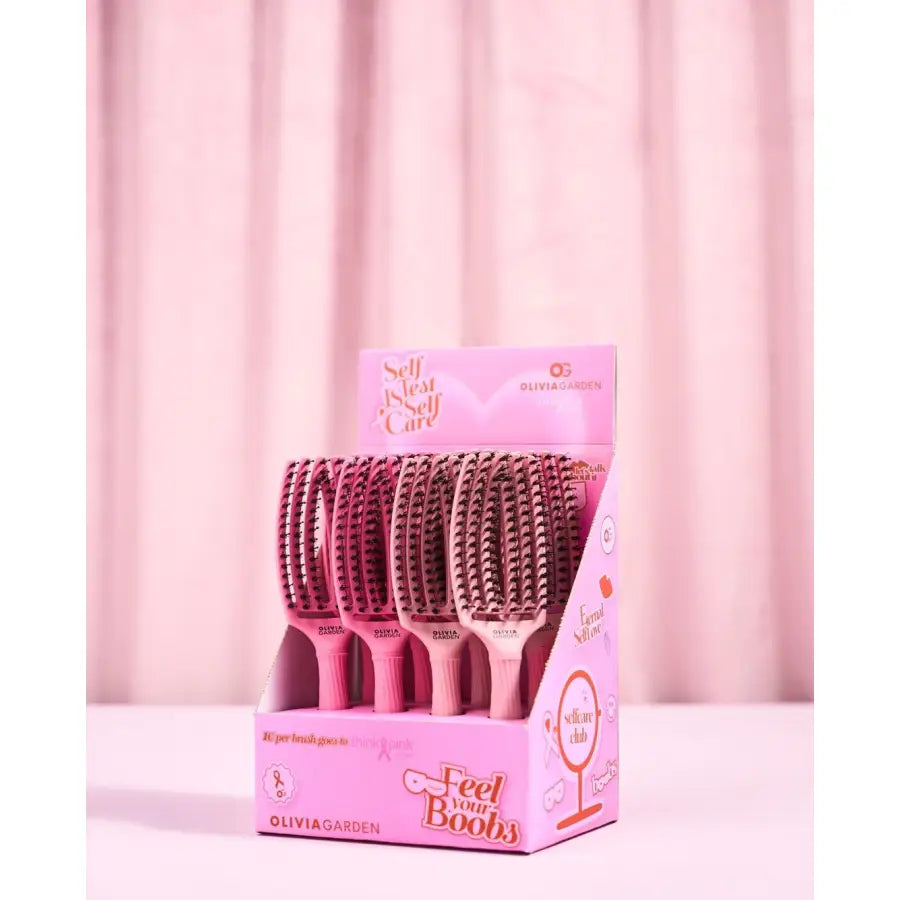 Perie de Păr Curbată Olivia Garden Fingerbrush Thinkpink 2024 - Păr