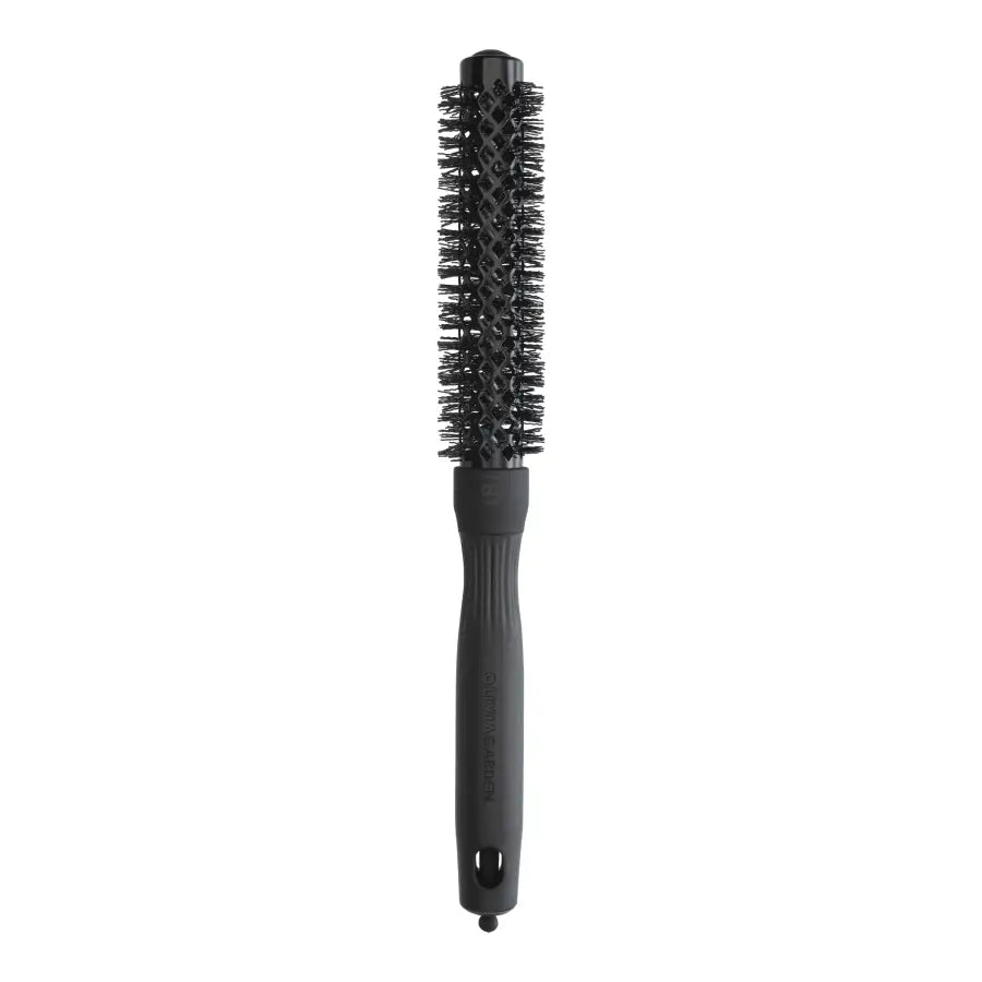 Perie termică rotundă Olivia Garden Expert Blowout Speed 20mm Black Label bară ceramică lungă și peri ondulați