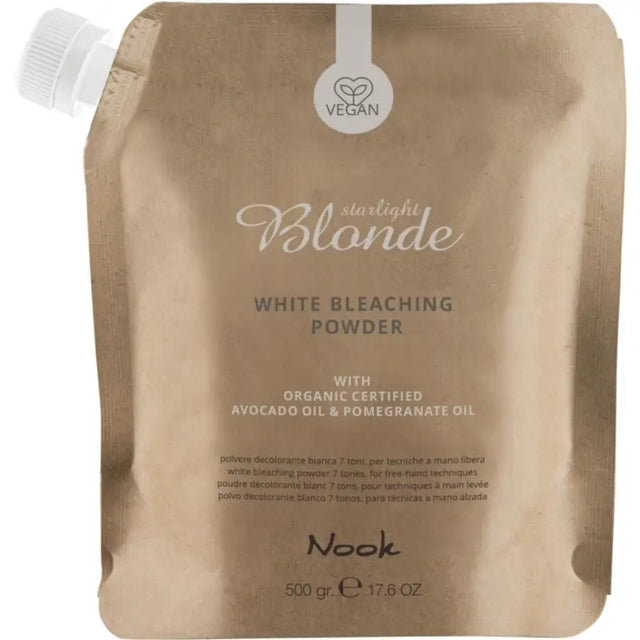 Pudră Decolorantă Organică Albă cu Deschidere de până la 7 Tonuri Nook Service Color 500g - 500 g - Păr