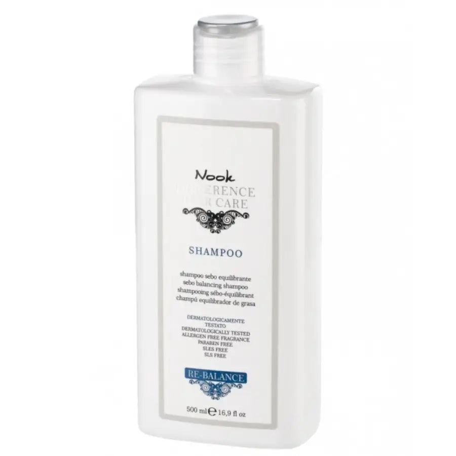 Șampon Formulat pentru a Reduce Excesul de Sebum Nook Difference Hair Care Re-Balance Sebo-Balancing - 500 ml - Păr
