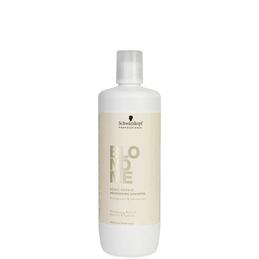 Șampon Hrănitor Schwarzkopf BLONDME Bond Repair – Curățare Delicată & Reparare pentru Păr Blond Fragil - 1000 ml - Păr