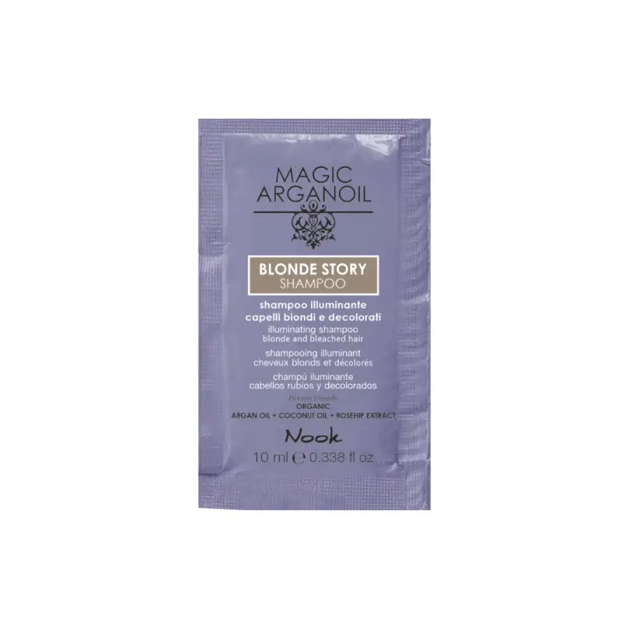 Șampon Iluminator pentru Neutralizarea Reflexiilor Galbene Ideal pentru Părul Blond Nook Magic ArganOil Blonde Story