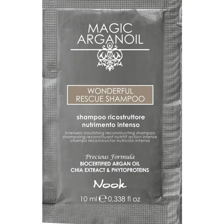 Șampon pentru Regenerarea Părului Deteriorat cu Ulei de Argan și Extract de Chia Nook Magic ArganOil Wonderful - 10 ml