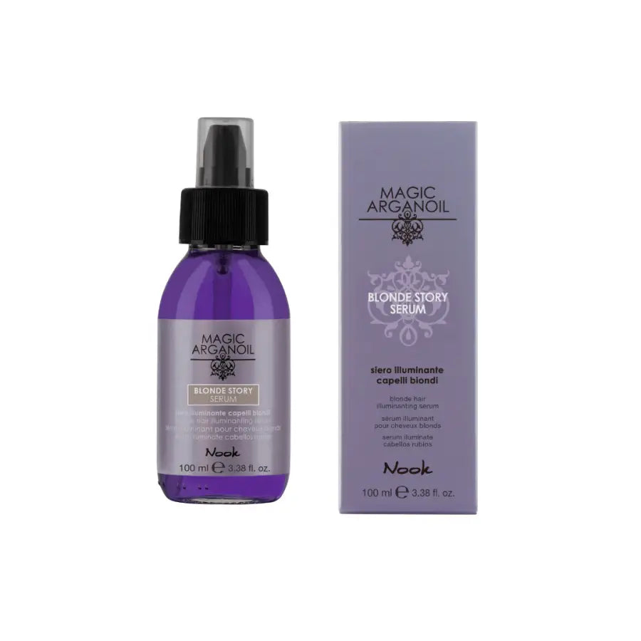 Ser Iluminator cu Ulei de Argan și Cocos Ideal pentru Părul Blond Nook Magic ArganOil Blonde Story 100ml - 100 ml - Păr
