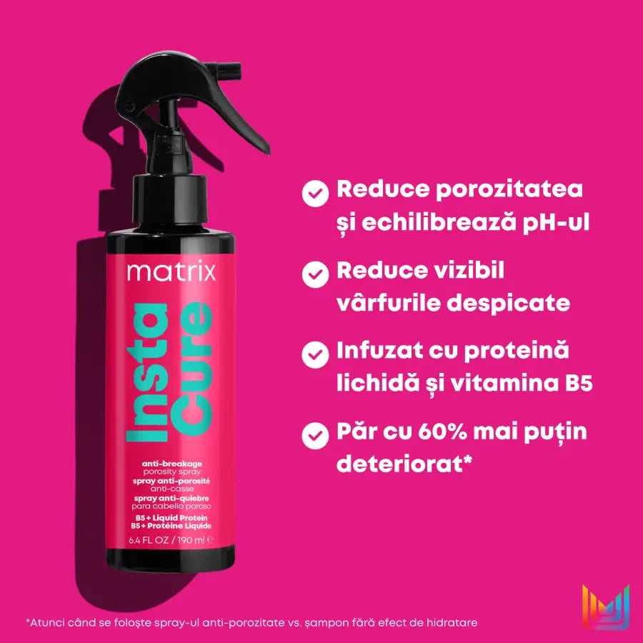 Spray Anti-Porozitate Matrix Instacure – Protecție & Regenerare pentru Părul Deteriorat 190ml - Păr