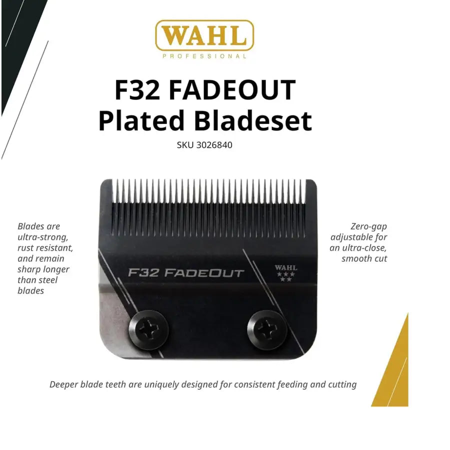 Wahl Vapor F32 Set Cuțite Fadeout Blade – Precizie Ultra-Fină și Tăietură Perfectă pentru Fade-uri Profesionale