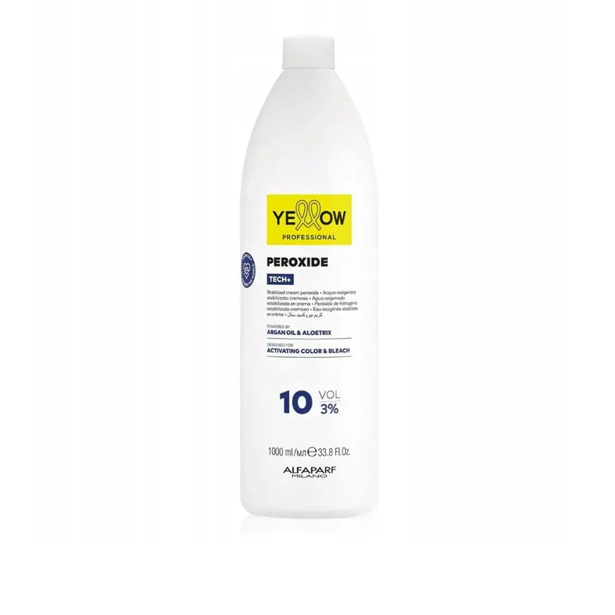 YELLOW Peroxide Tech + 3% 10Vol – Emulsie Oxidantă Profesională pentru Colorare Uniformă și Strălucitoare - 1000 ml