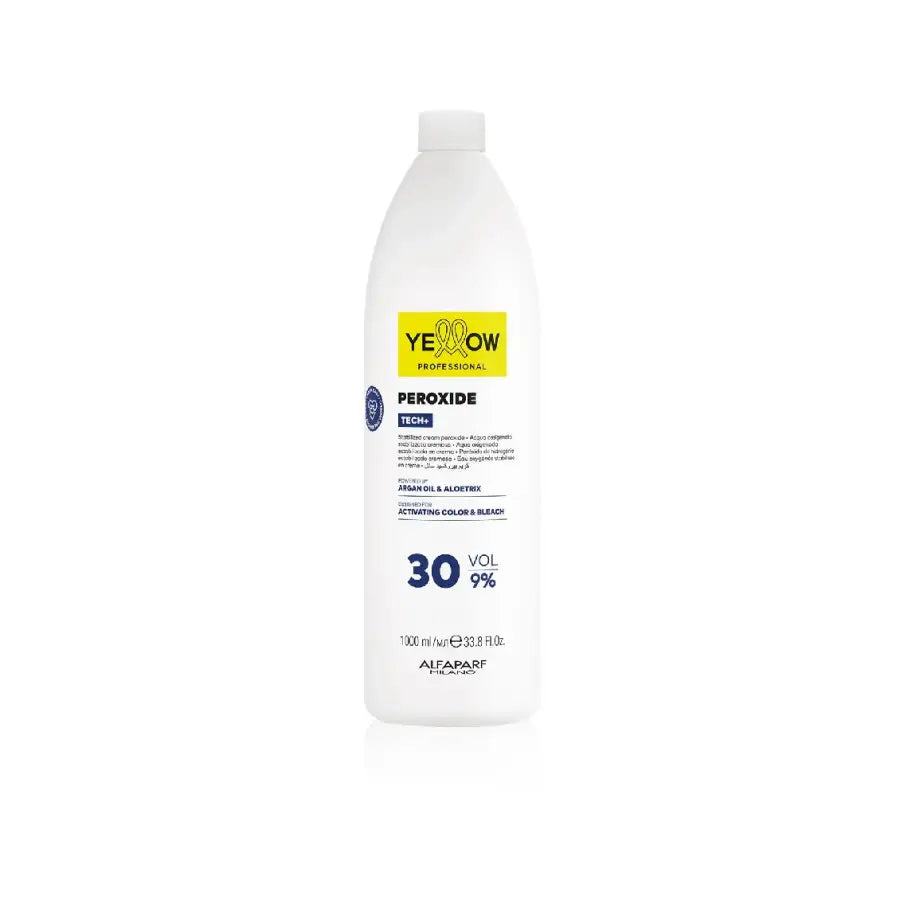YELLOW Peroxide Tech + 9% 30Vol– Emulsie Oxidantă Profesională pentru Colorare Uniformă și Strălucitoare - 1000 ml - Păr