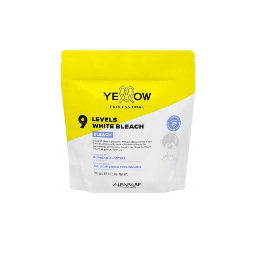 Yellow Professional Bleach Pudră Decolorantă 9 Tonuri 500g – Blond Platinium Ultra Clar Fără Compromisuri - Păr