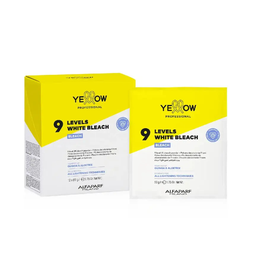 Yellow Pudră Decolorantă Albă 9 Tonuri – Decolorare Profesională Puternică cu Quinoa și Aloetrix- Set 12x50g - Păr