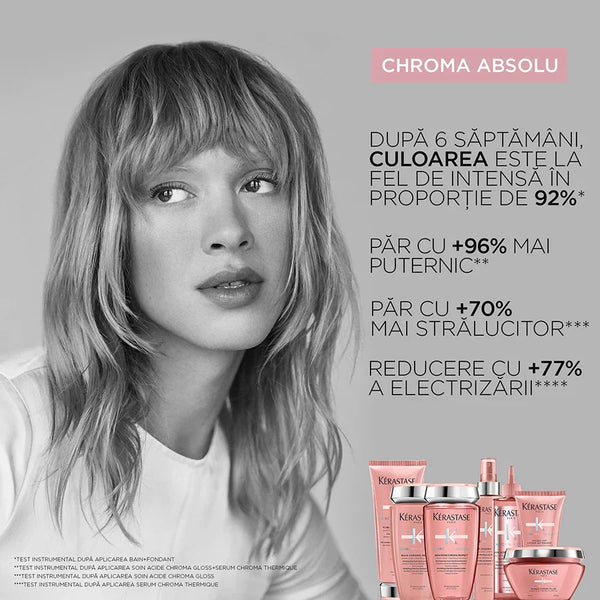 Gama de produse Kérastase Chroma Absolu, special concepută pentru îngrijirea părului vopsit.