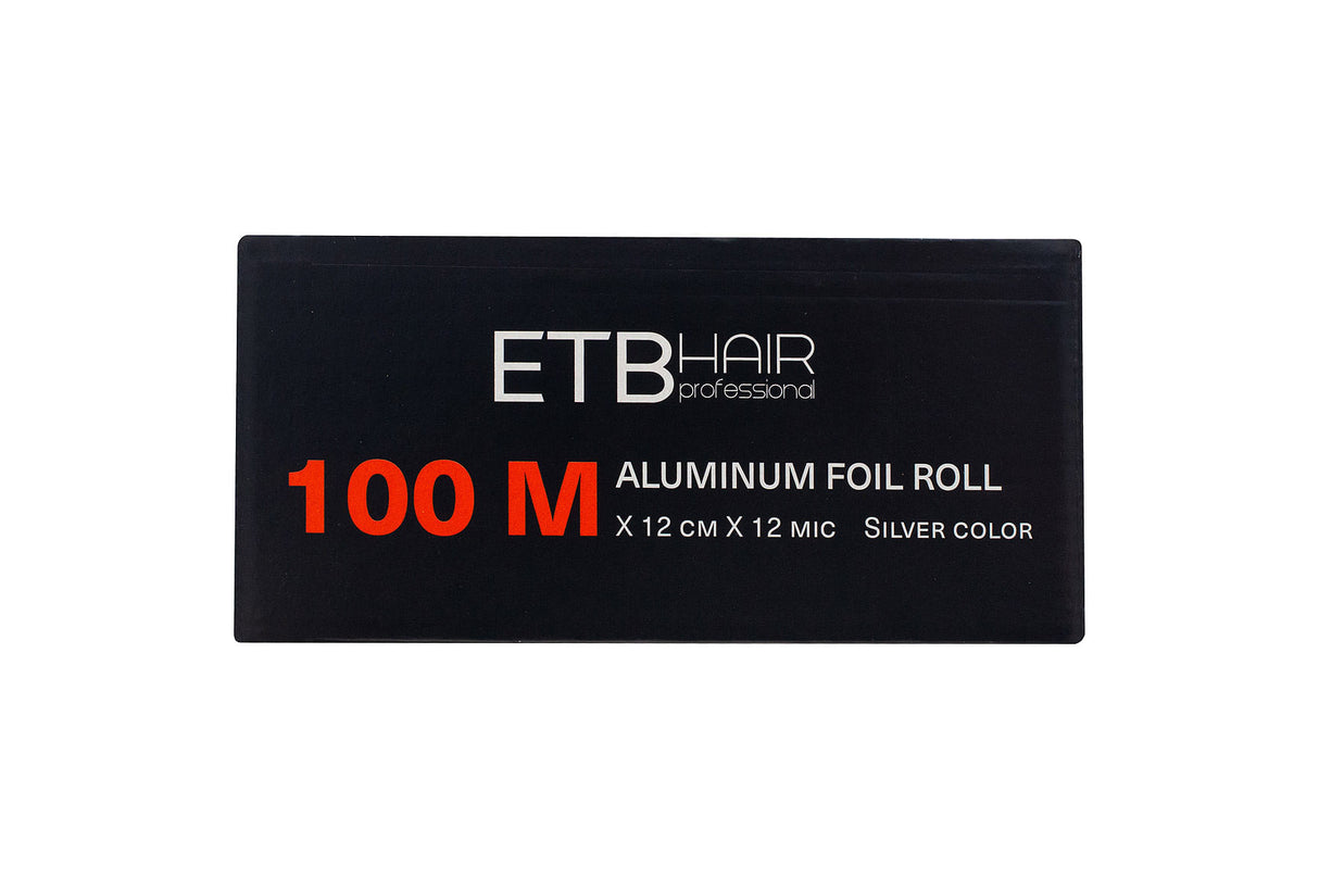 ETB Disposable Rolă Folie De Aluminiu Pentru Șuvițe 100m X 12cm X 12 Microni