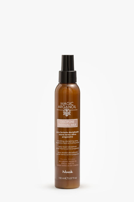 Lapte Disciplinant cu Acțiune Termică și Complex Vegan de Amoniacizi, Nook Magic ArganOil Discipline 150ml