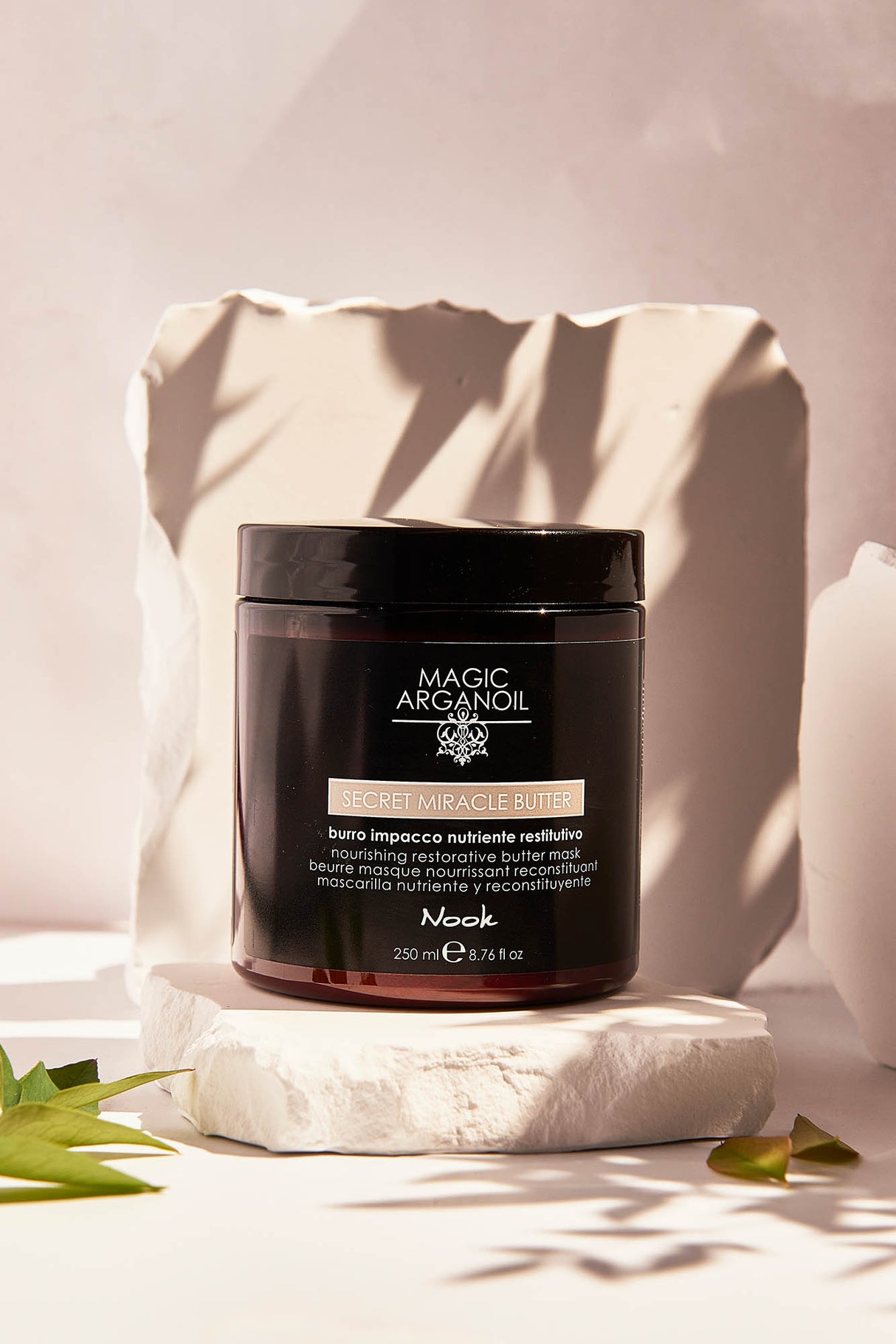 Mască Restructurantă pentru Părul Deteriorat, cu Unt de Argan și 91% Ingrediente Naturale, Nook Magic ArganOil Secret