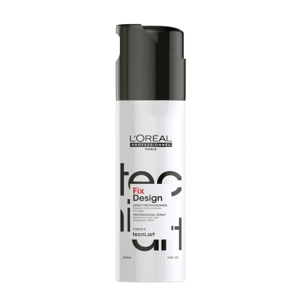 L’Oréal Professionnel Tecni.Art Fix Design 200ml – Spray Fixativ cu Fixare Extra-Puternică și Strălucire Naturală