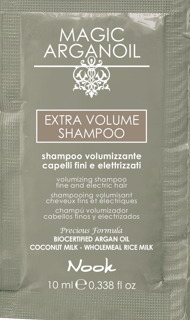 Șampon pentru Volum și Curățare Profundă, Îmbogățit cu Ulei de Argan și Lapte de Cocos, Nook Magic ArganOil Extra Volume