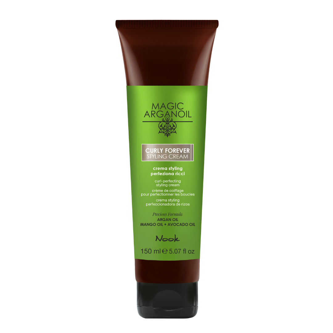 Nook Magic ArganOil Curly Forever Styling Cream-Cremă Modelatoare Flexibilă pentru Păr Creț sau Ondulat 150 ml