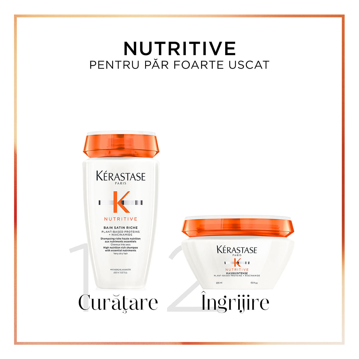 Kerastase Nutritive Set Cadou Șampon 250ml+Mască 200ml