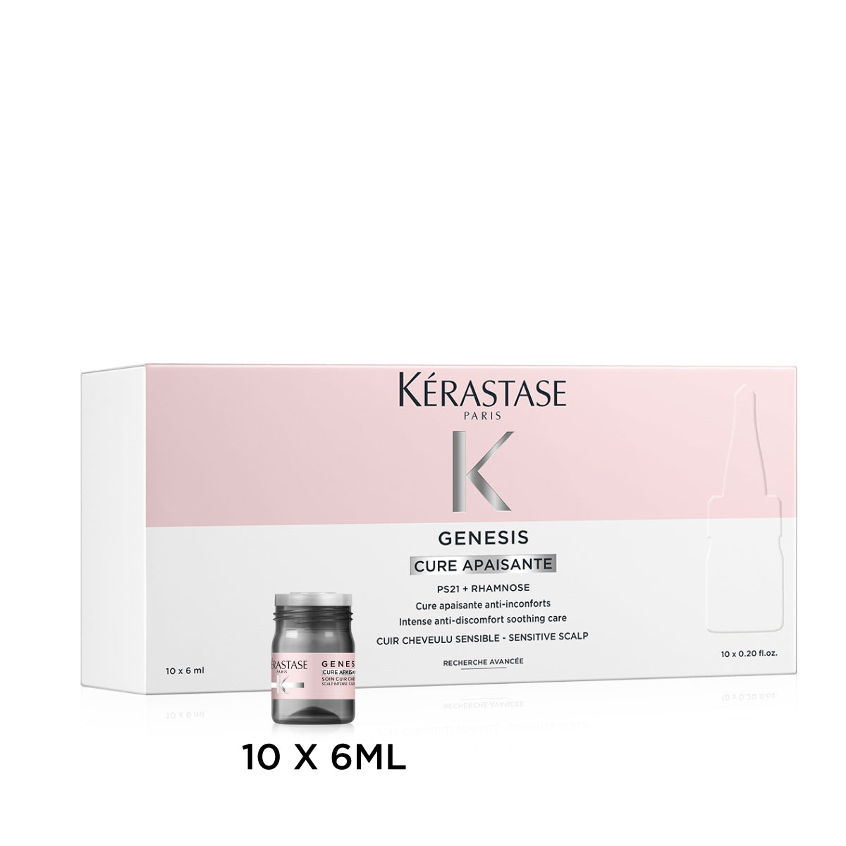 Kérastase Genesis Cure Apaisante – Tratament Intensiv Calmarea Disconfortului la Nivelul Scalpului 10x6ml
