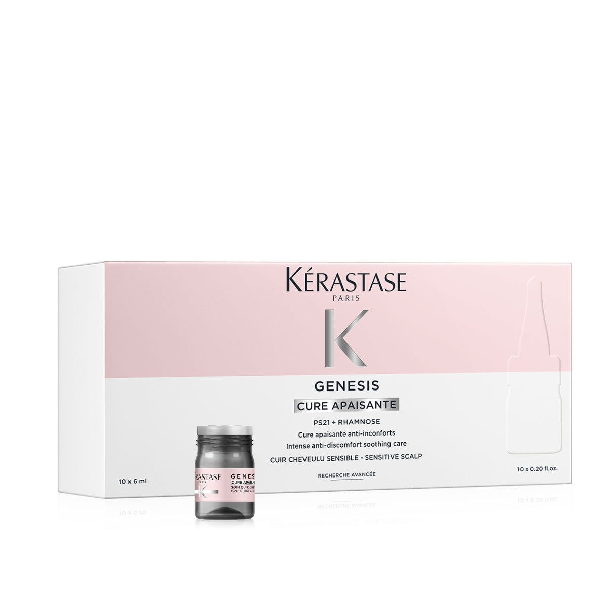 Kérastase Genesis Cure Apaisante – Tratament Intensiv Calmarea Disconfortului la Nivelul Scalpului 10x6ml