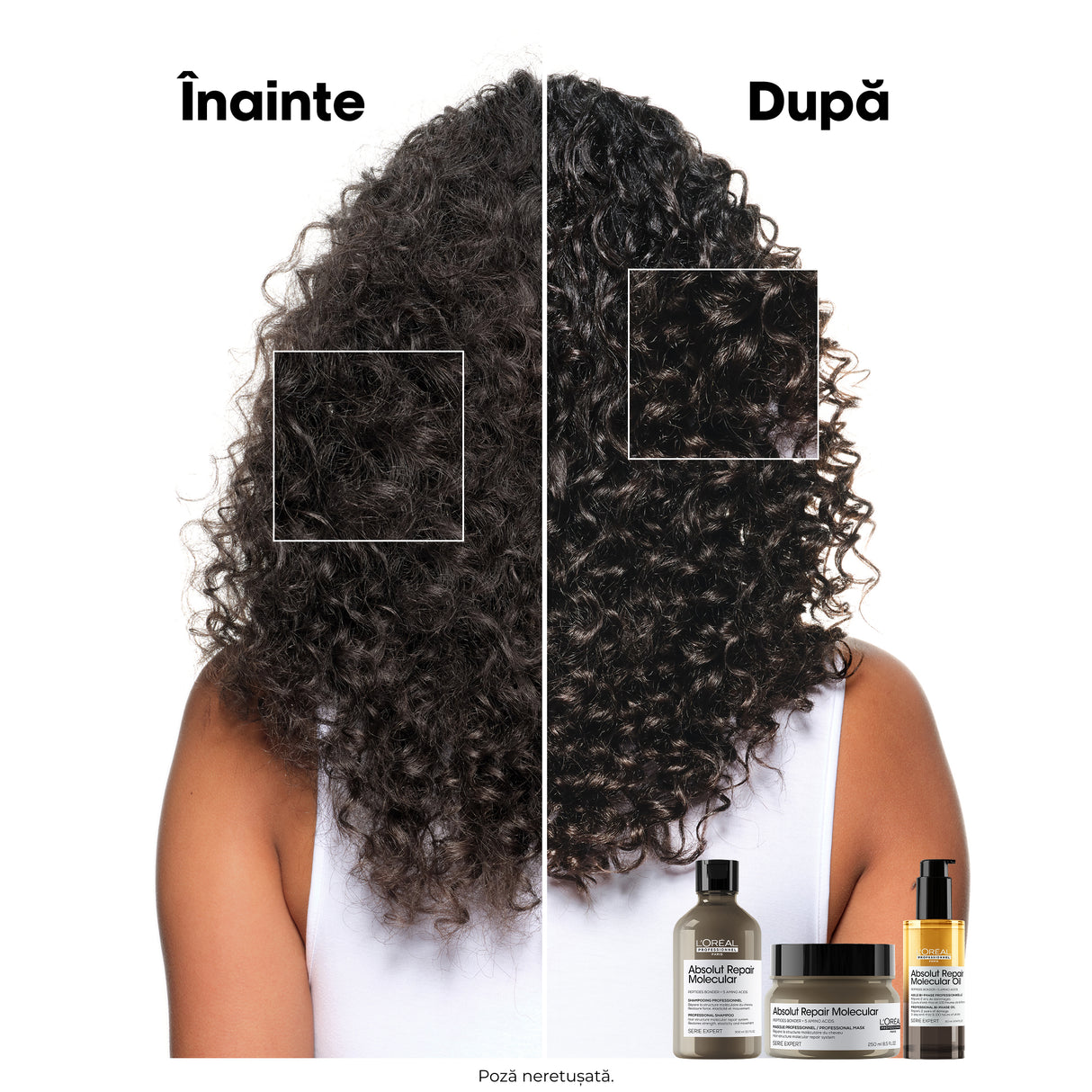 Ulei bifazic de păr L’Oréal Professionnel Absolut Repair Molecular – Anti-Frizz, Hranire Intensă & 100h Strălucire