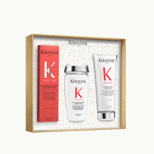 Kérastase Première Fondant Holidays 2025 – Repair & Decalcify Gift Set: Concentré 250 ml + Bain 250 ml + Fondant 200 ml