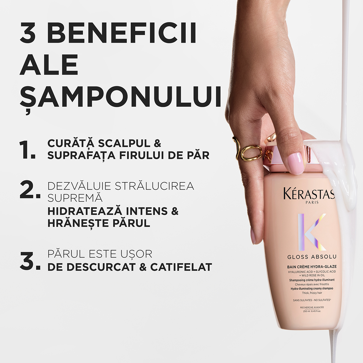 Kérastase Gloss Absolu Bain Crème Hydra-Glaze Șampon