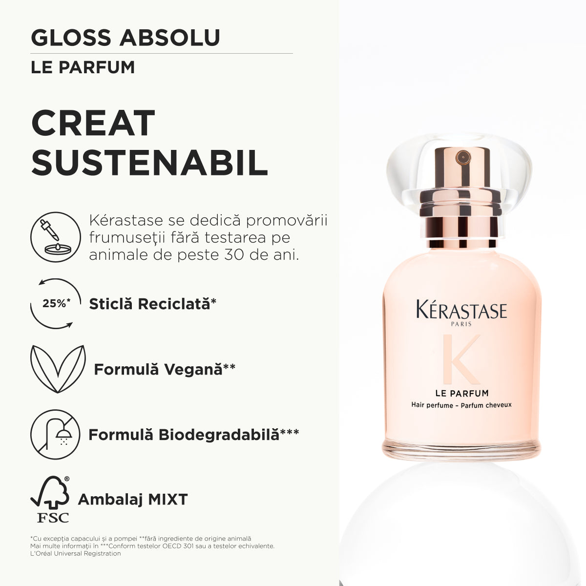 Kérastase Gloss Absolu Le Parfum – Parfum de păr rafinat, cu note florale și citrice – 30 ml