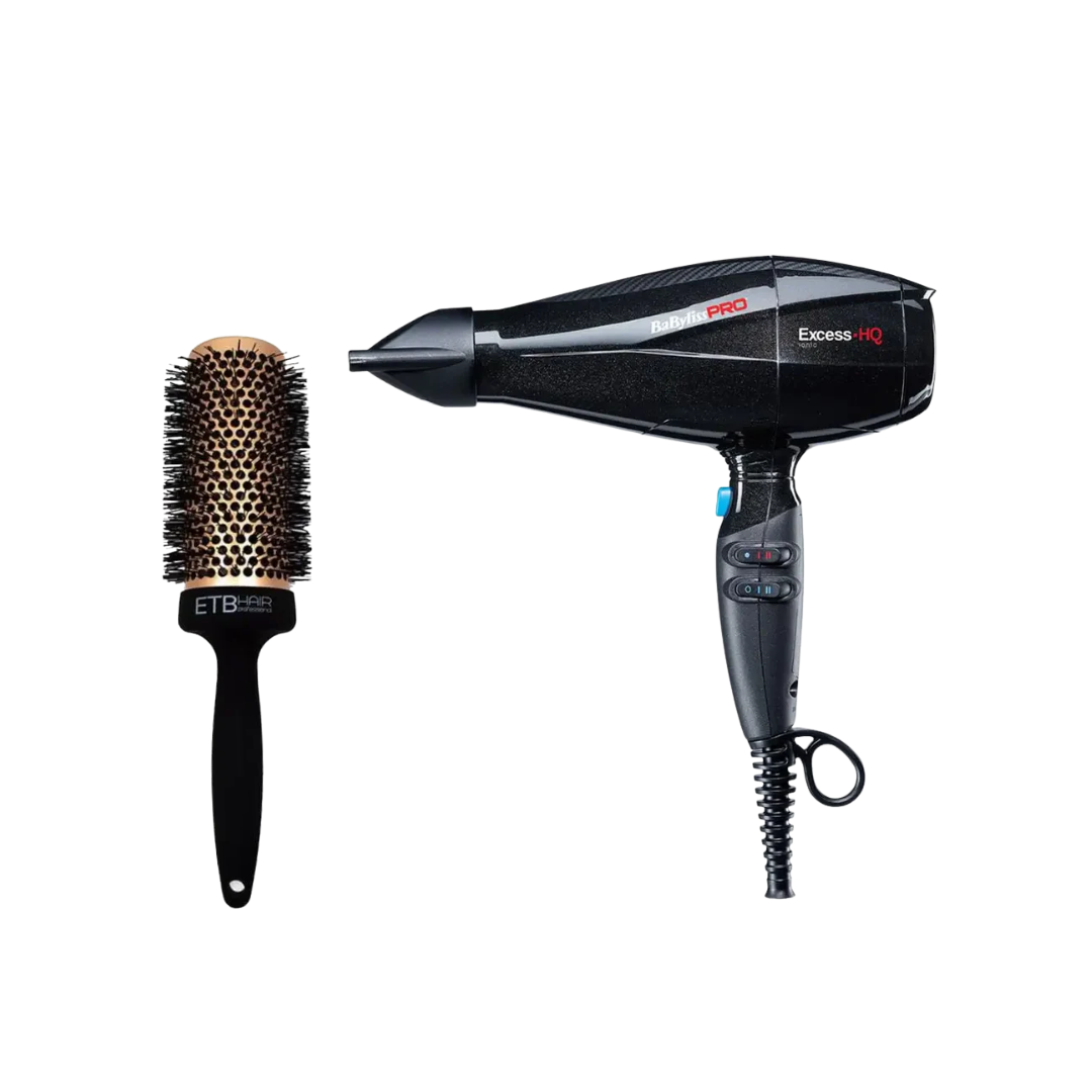 Set BaByliss PRO Excess HQ 2600W + Perie ETB 53mm: Uscare și Styling Profesional