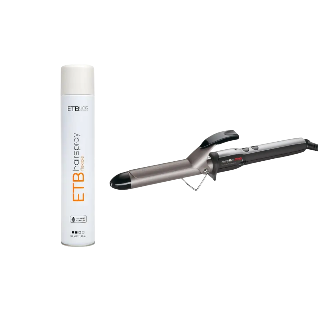 Set BaByliss PRO Dial-a-Heat Iron 25mm + Fixativ ETB Hair: Onduleuri Perfecte și Rezistente