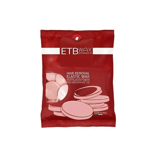ETB Wax – Ceară Profesională Elastică Roz cu Dioxid de Titan, Tip Monede 1000 g