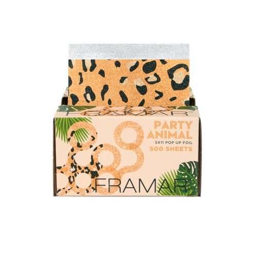 Framar Party Animal Embossed Pre-Cut Professional Hair Foils, 500 pcs