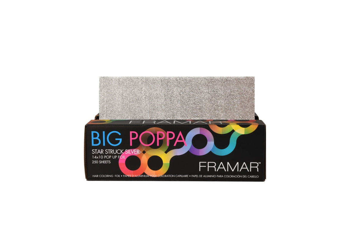Framar Big Poppa XL – Set of 250 Pre-Cut and Embossed Foil Sheets for Professional Highlights and Coloring
