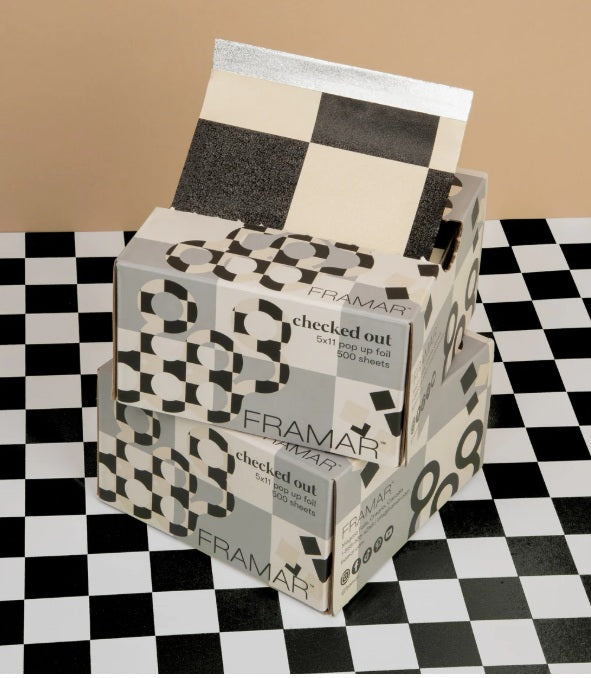 Framar Checked Out - Set of 500 Pre-Cut and Embossed Aluminum Foils for Professional Highlights