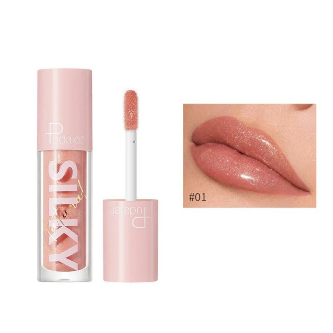 Luciu de Buze Pentru Strălucire Delicată și Hidratare de Durată, Pudaier Gloss Bomb Silky Natural