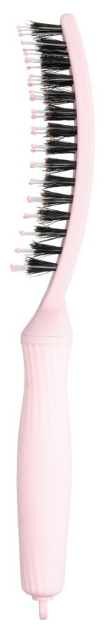 Olivia Garden Fingerbrush Care Iconic Boar & Nylon – Roz pastel S – Pieptene profesional pentru descâlcire fără durere și păr strălucitor