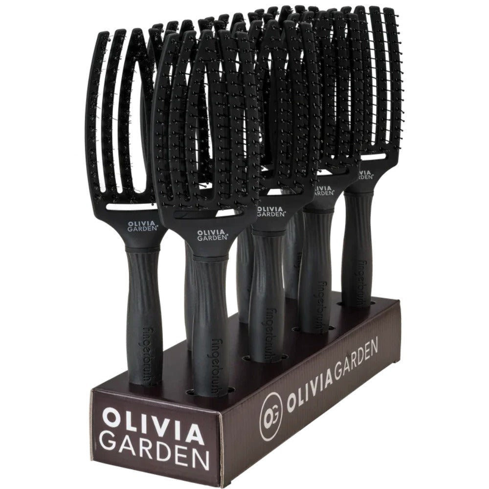 Olivia Garden Fingerbrush Care Display 8 Bucăți – Set Perii Profesionale Double Bristles și Boar & Nylon
